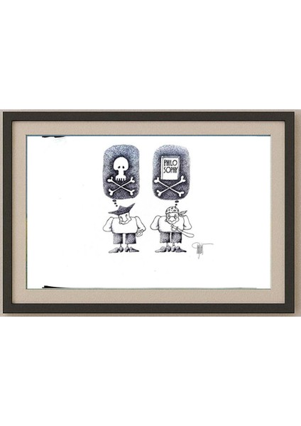 Pilipovic Zeljko 35X25CM Orijinal Karikatür Tablo