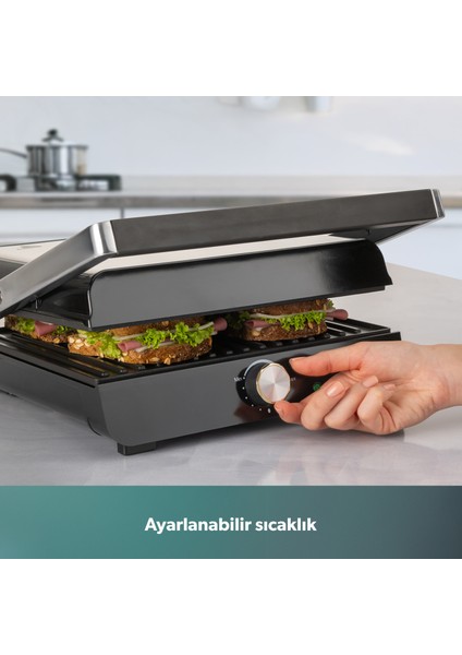 Grilliant Döküm Plakalı Tost ve Izgara Makinesi Inox 2000 W modelleri