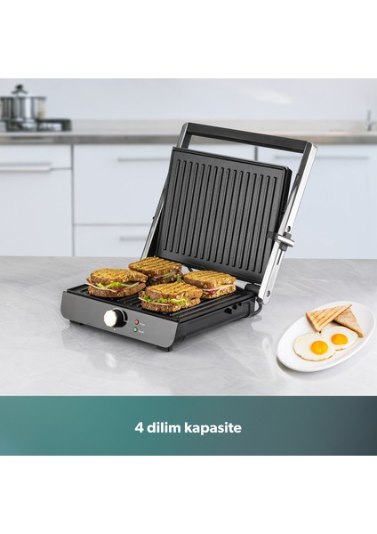 Grilliant Döküm Plakalı Tost ve Izgara Makinesi Inox 2000 W indirimleri