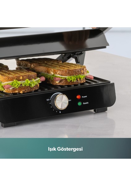Grilliant Döküm Plakalı Tost ve Izgara Makinesi Inox 2000 W