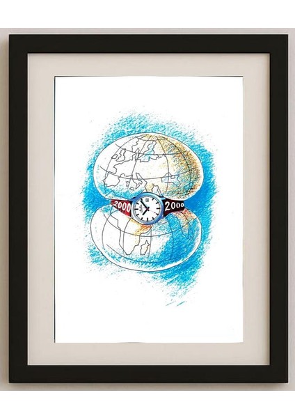 Wolfgang Schlegel 29X21CM Orijinal Karikatür Tablo