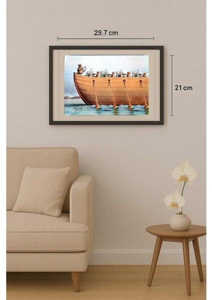 Arkadi Saltykov 29X21CM Orijinal Karikatür Tablo fiyatları