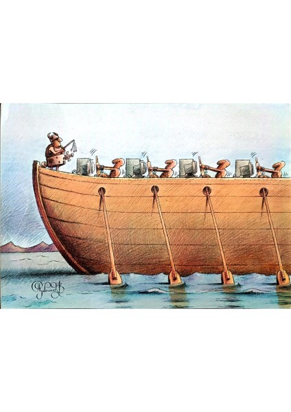 Arkadi Saltykov 29X21CM Orijinal Karikatür Tablo modelleri