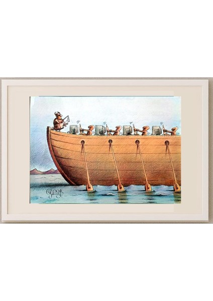 Arkadi Saltykov 29X21CM Orijinal Karikatür Tablo fırsatları