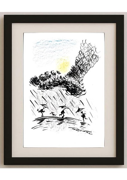 Boris Erenburg 29X21CM Orijinal Karikatür Tablo