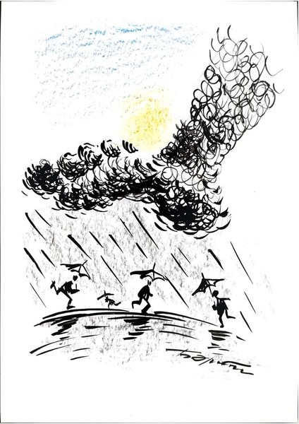 Boris Erenburg 29X21CM Orijinal Karikatür Tablo modelleri