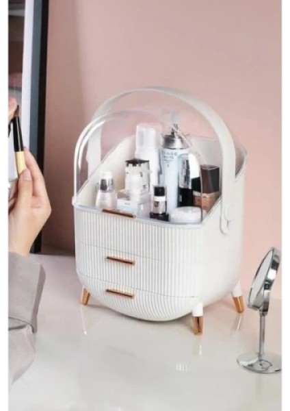 Çekmeceli Kozmetik Organizer Beyaz