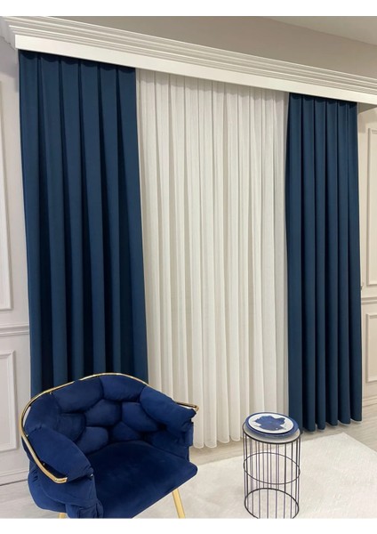 Keten Laciver Rengi 1/2,5 Normal Pile Kalın Tek Kanat Fon Perde fırsatları