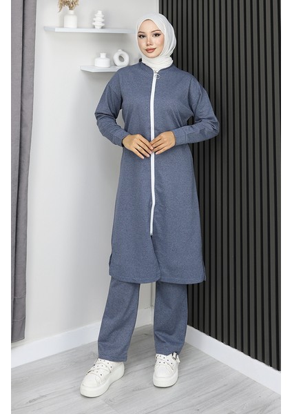 Fermuarlı Eşofman Takım 3044-15 Indigo