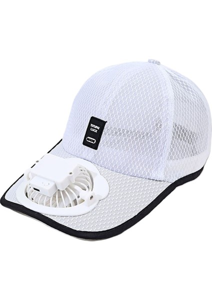 Yaz Elektrikli Fan Şapka Erkek Tam File Yetişkin Erkek Şarj Edilebilir Güneş Şapkası Ayarlanabilir Evrensel Gençlik Şapkası (Yurt Dışından)