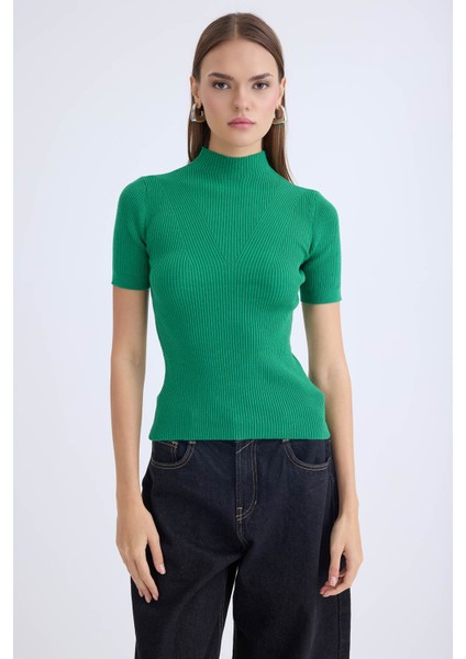 Balıkçı Yaka Yarım Kol Triko Bluz fiyatları