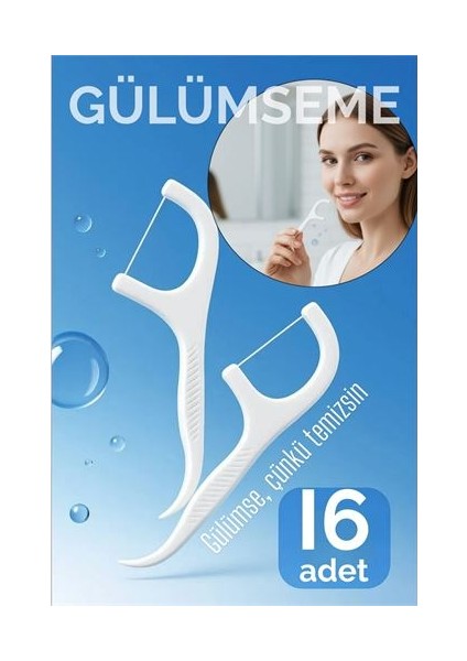 Kürdanlı Diş Ipi 16’lı Paket, Pratik ve Hijyenik Ağız Bakım Aracı