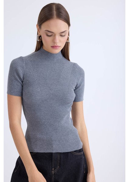 Balıkçı Yaka Yarım Kol Triko Bluz indirimleri