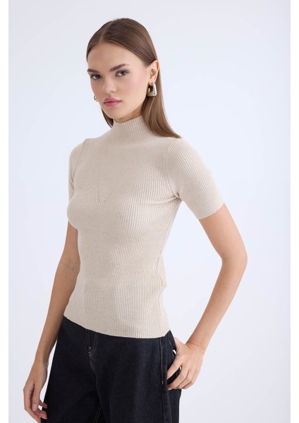 Balıkçı Yaka Yarım Kol Triko Bluz fiyatları