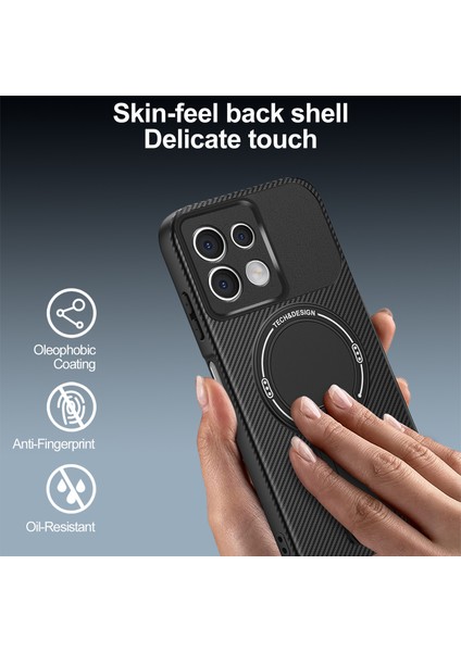 Xiaomi Redmi Note 13 5g Için Manyetik Kılıf, Standlı Karbon Fiber Tasarımlı Tpu Hibrit Telefon Kılıfı, Kırmızı (Yurt Dışından) indirimleri