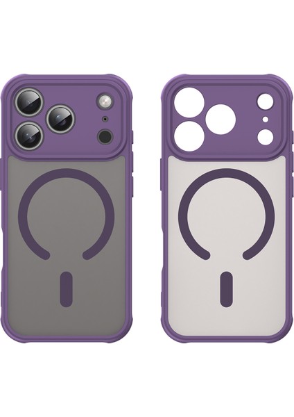 iPhone 17 Pro Için Manyetik Kılıf, Yarı Saydam Mat Arka, Kamera Korumalı Darbeye Dayanıklı Telefon Kılıfı, Mor (Yurt Dışından) modelleri