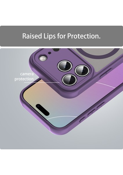 iPhone 17 Pro Için Manyetik Kılıf, Yarı Saydam Mat Arka, Kamera Korumalı Darbeye Dayanıklı Telefon Kılıfı, Mor (Yurt Dışından) indirimleri