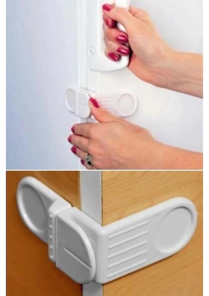 Bebek Çocuk Güvenlik Çekmece ve Dolap Için Kendiliğinde Yapışkanlı Vidasız Köşe Kapak Kilidi indirimleri