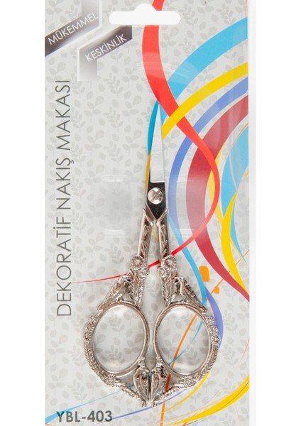 İEG®Nakış Makası Dekoratif Gümüş Kuş YBL-403 Model 21