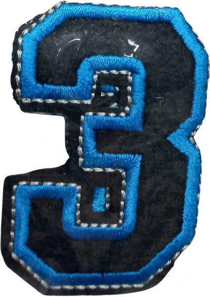 Aplike Ütü İle Yapışan 3 Rakamı Arma 2,5x4 cm
