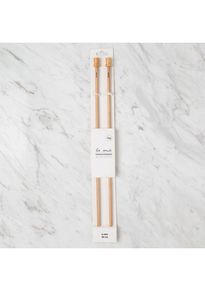 La Mia Whitewood 6 mm 36 cm Ahşap Örgü Şişi
