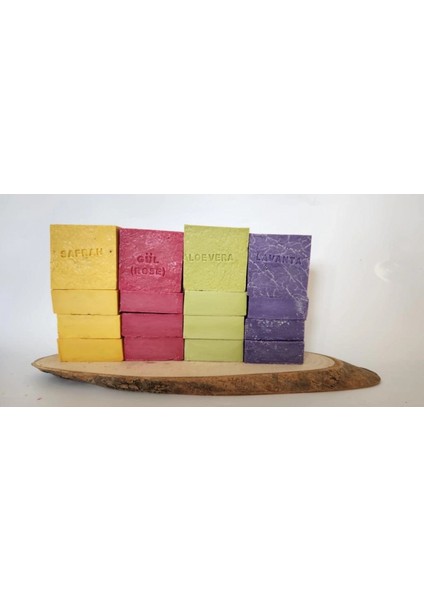 Doğal Üretim Sabunu Karışık (Safran-Gül-Lavanta-Aleovera)16'lı Set