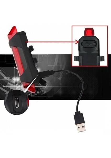 İEG® Usb Şarj Edilebilir Parlak Bisiklet Led Lamba Su Geçirmez Güvenlik Uyarı Arka Lamba Işığı modelleri