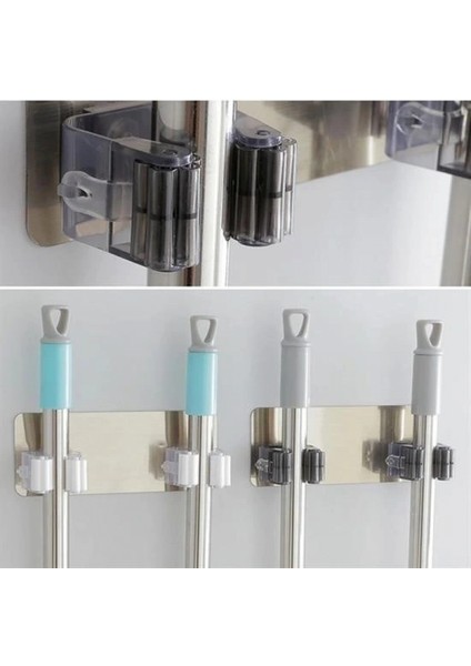 İEG® Pratik Organizer 4lü Yapışkanlı Fırça Paspas Mop Fırça Sabitleyici Ergonomik Alet Aparatı modelleri
