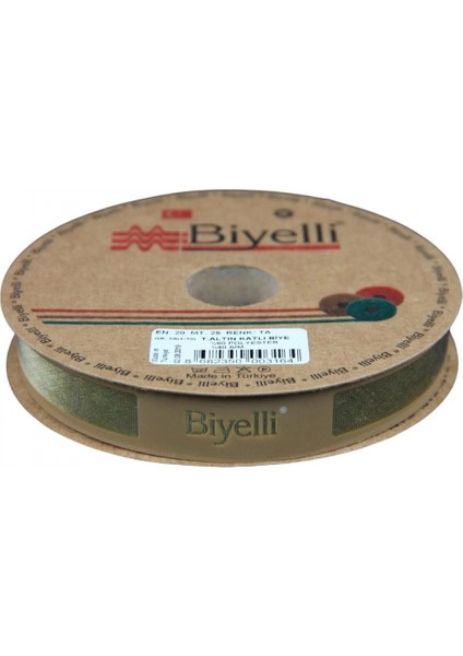 Biye Simli Katlı Ta 2 cm 25 Metre %50 Simli % 50 Polyester