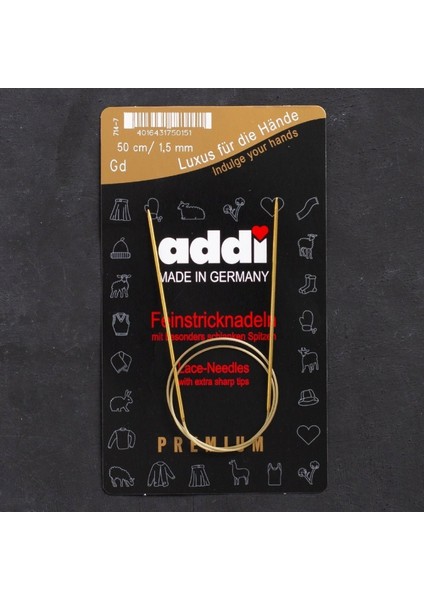 Addi 1,5mm 50cm Misinalı Şiş - 714-7
