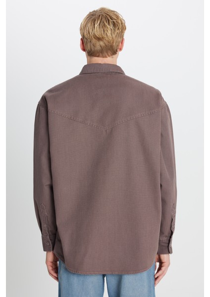 %100 Pamuk Oversize Gömlek Yaka Cepli Ceket indirimleri