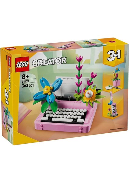 31169 LEGO Creator 3in1 - Çiçekli Daktilo 363 Parça +8 Yaş