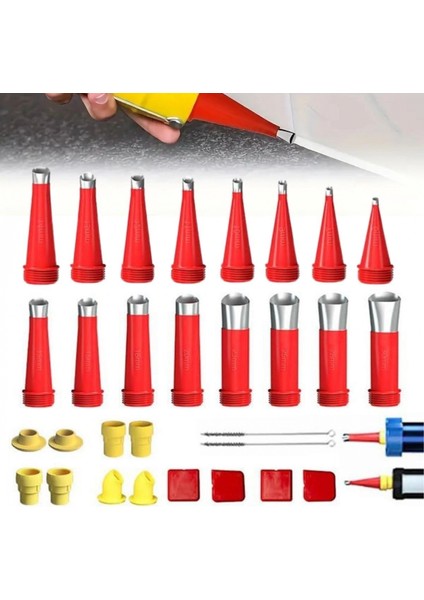 30 Parça Silikon Kalafat Mastik Alet Seti Mastik Ucu