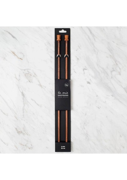 La Mia Rosewood 6 mm 36 cm Ahşap Örgü Şişi