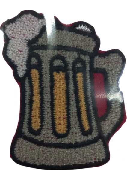 Aplike Ütü İle Yapışan Bira Bardağı Arma 3x3 cm