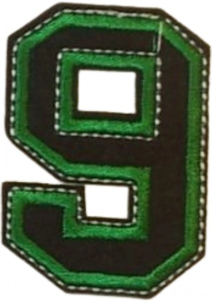 Aplike Ütü İle Yapışan 9 Rakamı Arma 4x5 cm