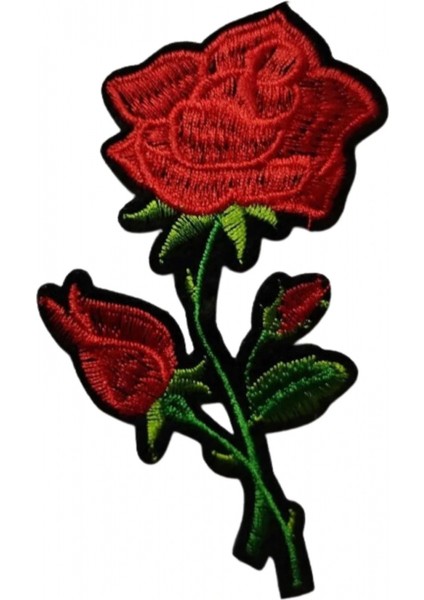 Aplike Ütü İle Yapışan Gül Büyük Arma 15x5 cm