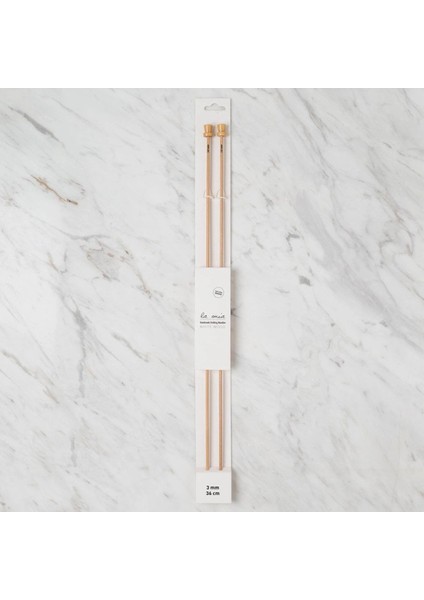 La Mia Whitewood 3 mm 36 cm Ahşap Örgü Şişi