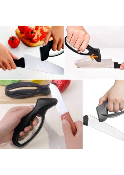 Kolay Tutuş Saplı Paslanmaz Çelik Manuel Bıçak Bileme Aleti fiyatları