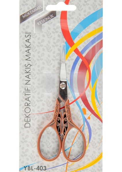 İEG®Nakış Makası Dekoratif Bakır Kelebek YBL-403 Model 18