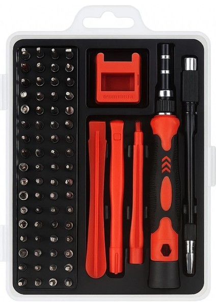 Çok Fonksiyonlu Manyetik Uçlu 52'si 1 Arada 42 Uçlu Saatçi Tornavida Seti