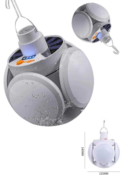 Bfs Katlanabilir Askılı Kamp Lambası 5 Kanatlı Pratik Güneş Enerjili indirimleri