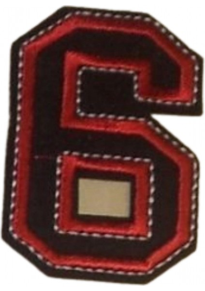 Aplike Ütü İle Yapışan 6 Rakamı Arma 4x5 cm