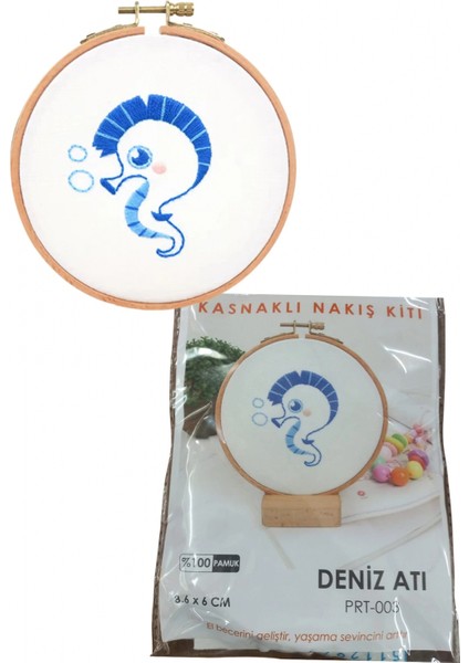 Nakış Kitleri Kasnaklı 8.6 X 6 cm Deniz Atı