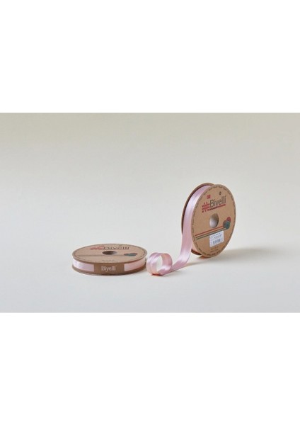 Biye Saten Katlı 087 Pudra 2 cm 25 Metre %100 Polyester