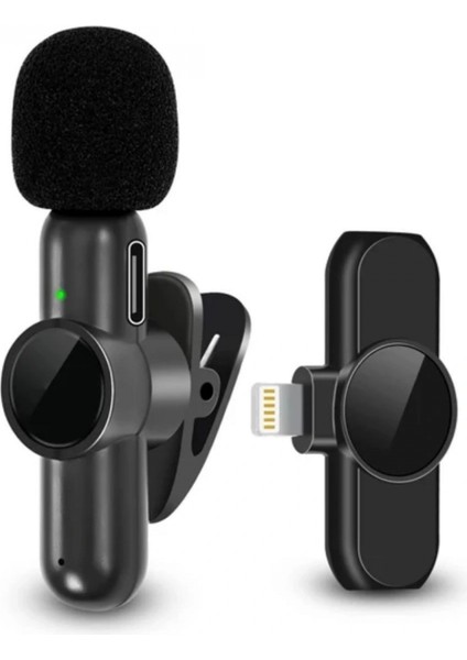 Type C Uyumlu İphone Dönüştürücülü Kablosuz Yaka Mikrofonu Android ve İphone Uyumlu Mini Mikrofon modelleri