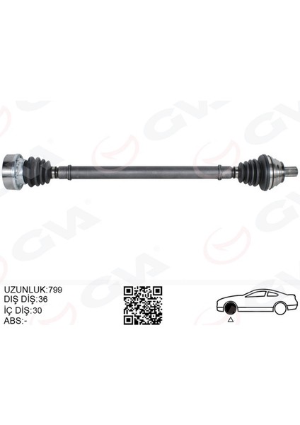 Mtxdpn Komple Aks Sağ Düz Vites Golf5-Golf6-Jetta-A3-Leon 1.6 Benzinli
