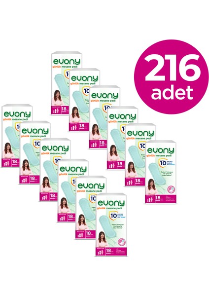 GÜNLÜK MESANE PED EXTRA UZUN 216 ADET