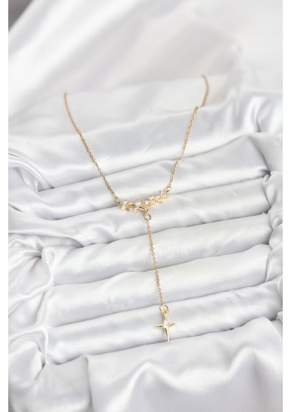 316L Çelik Zincir Gold Renk Yıldız Model Y Kadın Ke fiyatları