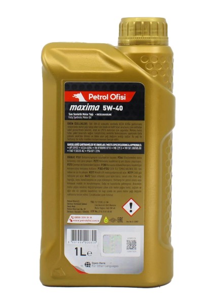 Maxima 5W-40 1 Lt Motor Yağı ( Üretim Yılı: 2022 ) fiyatları